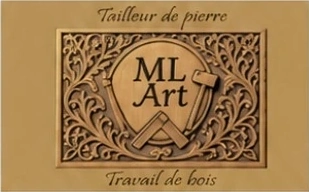 Logo ML Art - Tailleur de pierre, travail du bois