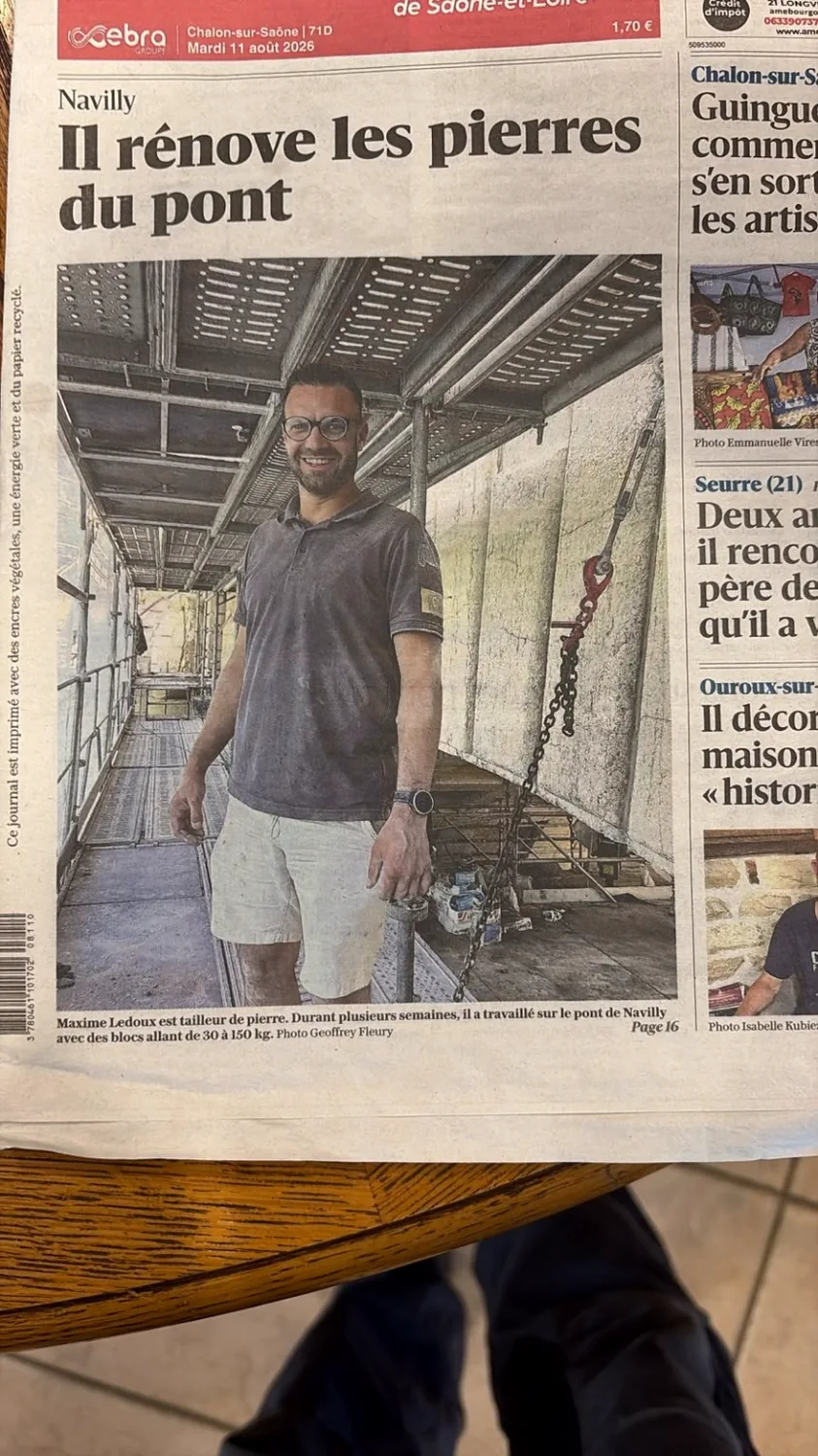 Article de presse sur le pont de Navilly
